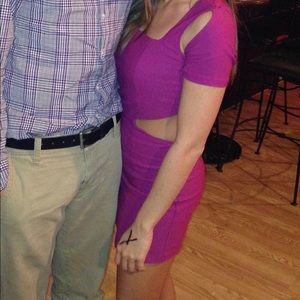 Tobi violet cut out body con